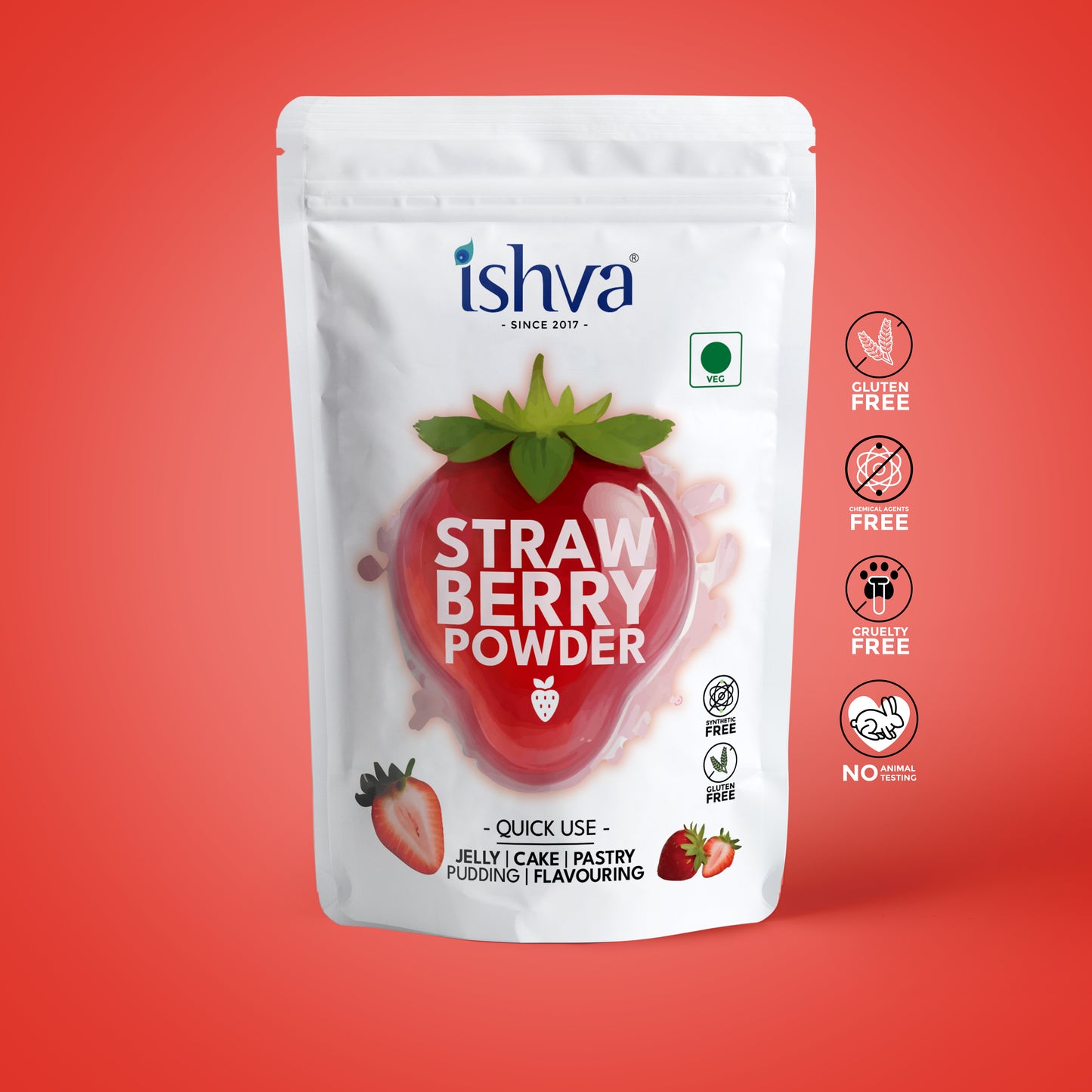 Ishva Strawberry Powder - Flavor for Jelly
