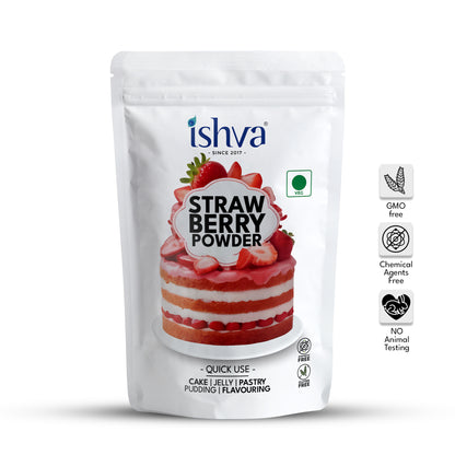 Ishva Strawberry Powder - Cakes Flavor