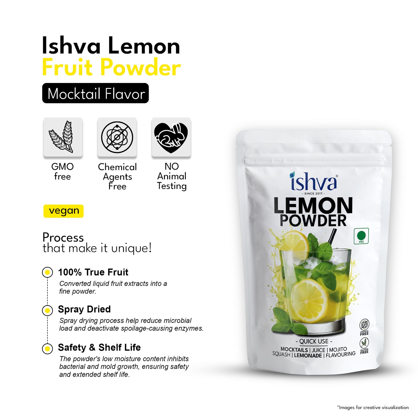 Ishva Lemon Powder - Flavor for Mocktail
