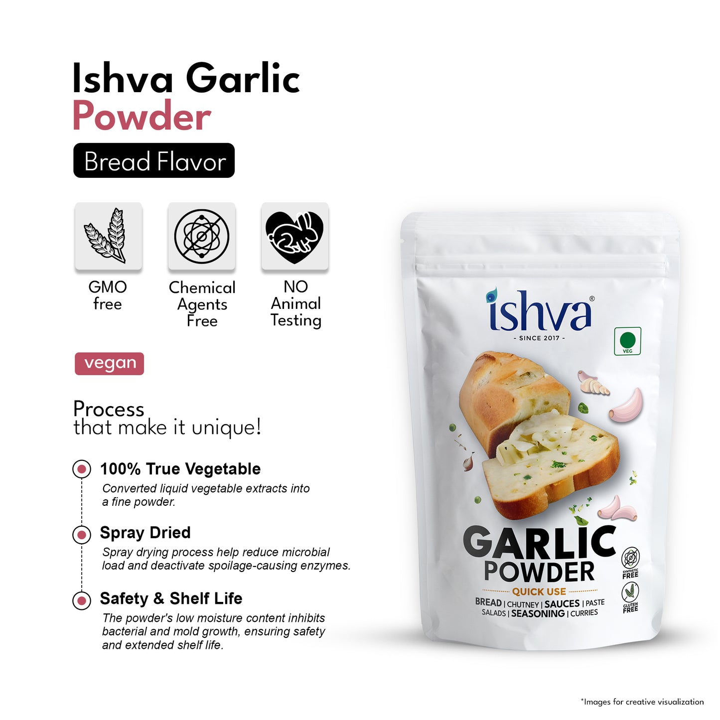 Ishva Garlic Powder - Flavor for Bread