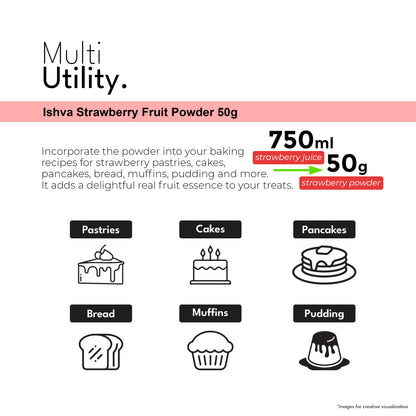 Ishva Strawberry Powder - Flavor for Pastries