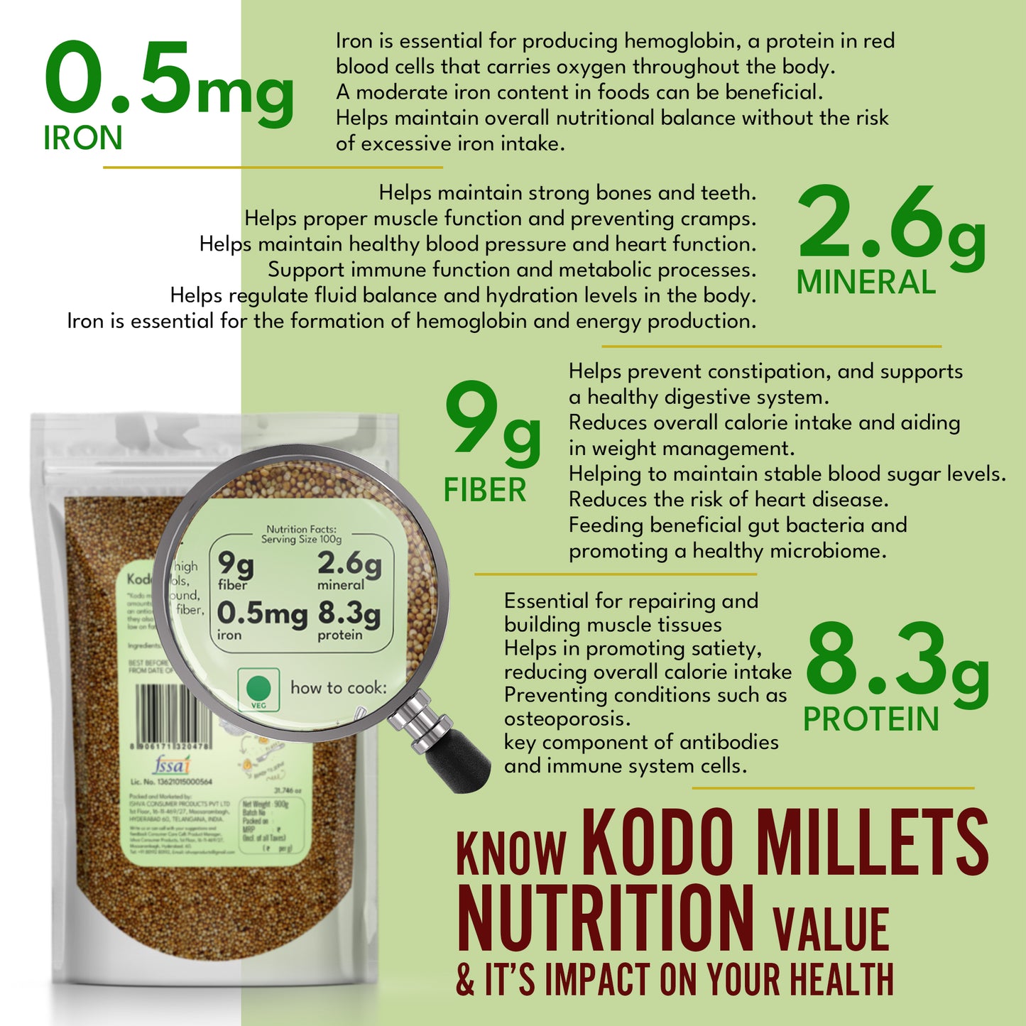Ishva Kodo Millet 900g - Nature's Nutrient Powerhouse