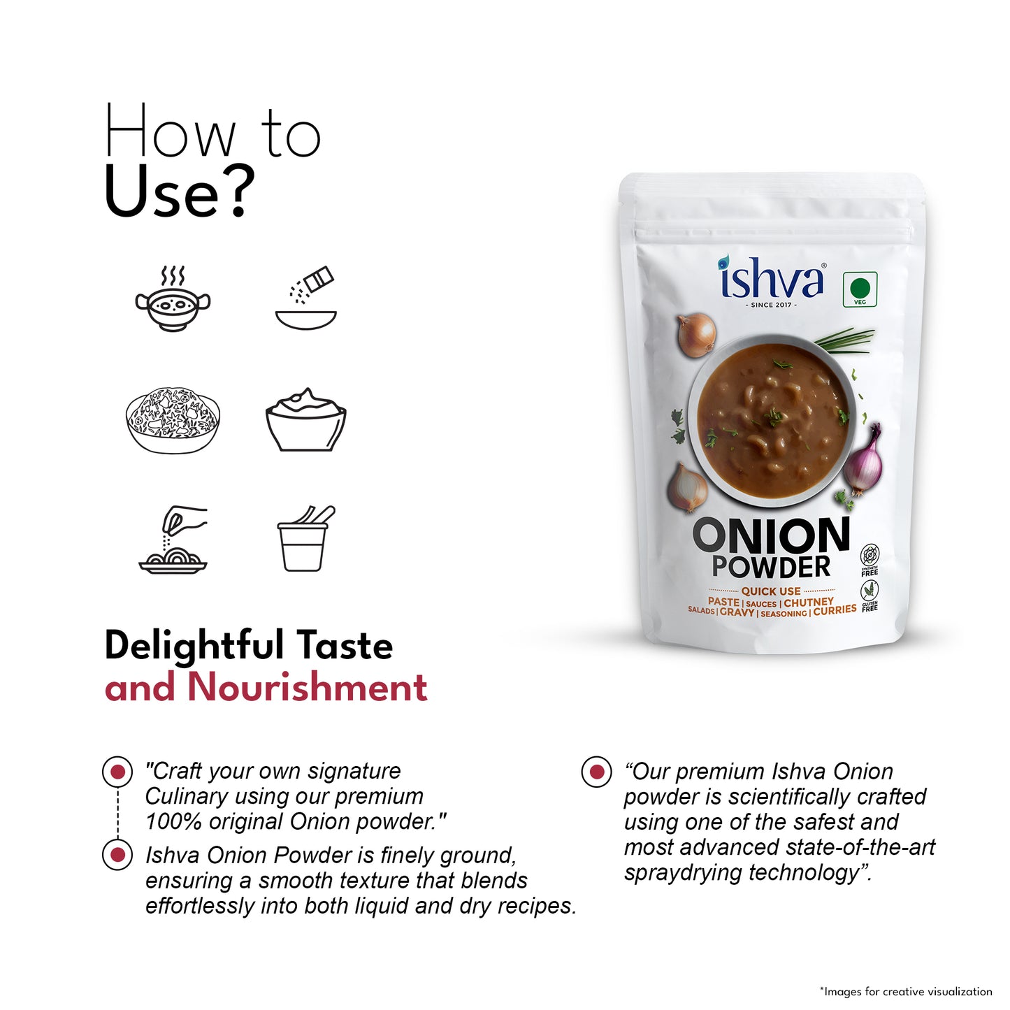 Ishva White Onion Powder - Flavor for Culinary