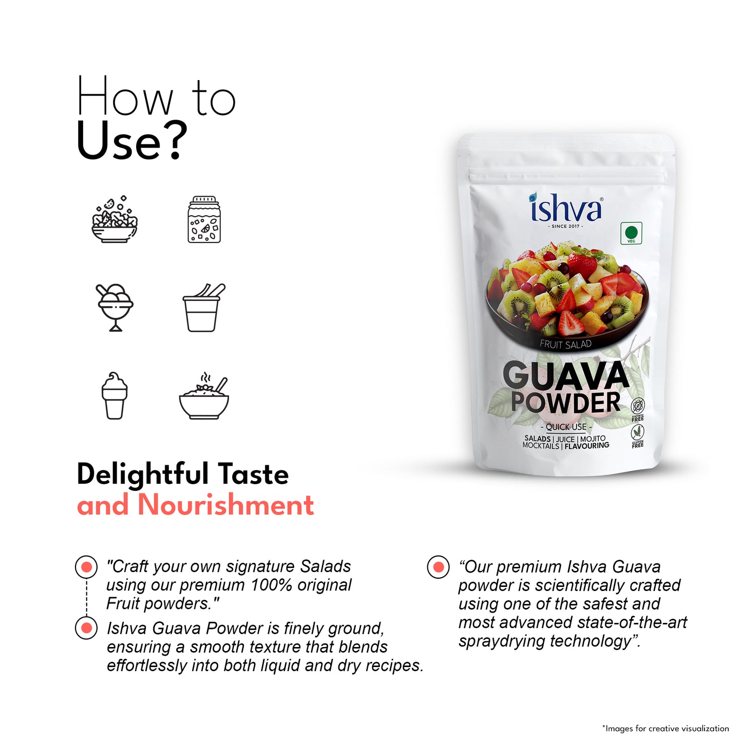 Ishva Guava Powder - Flavor for Salads