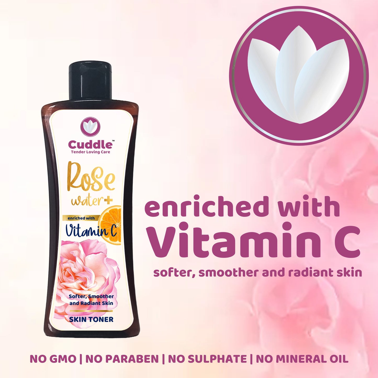 Cuddle Rose Water+ With Vitamin C 200 ml