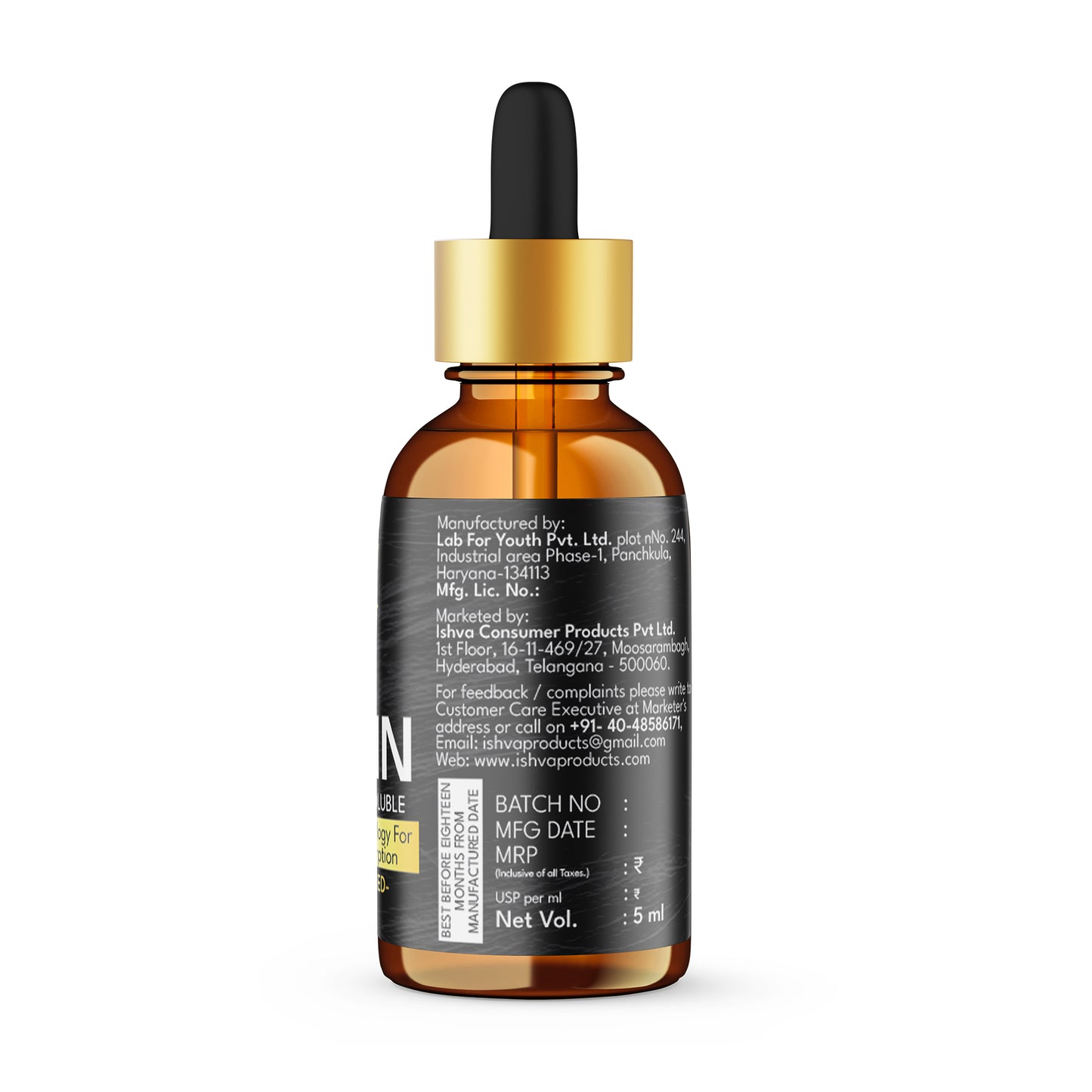 Ishva Keratin Nano-Peptides Oil Soluble 5 ml | Paraben Free