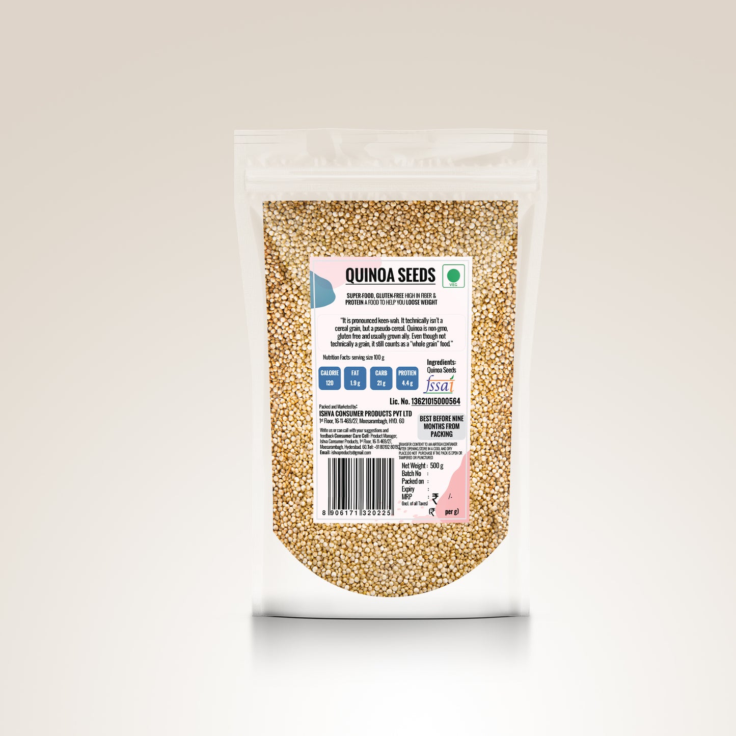 Ishva Quinoa Seeds 500g