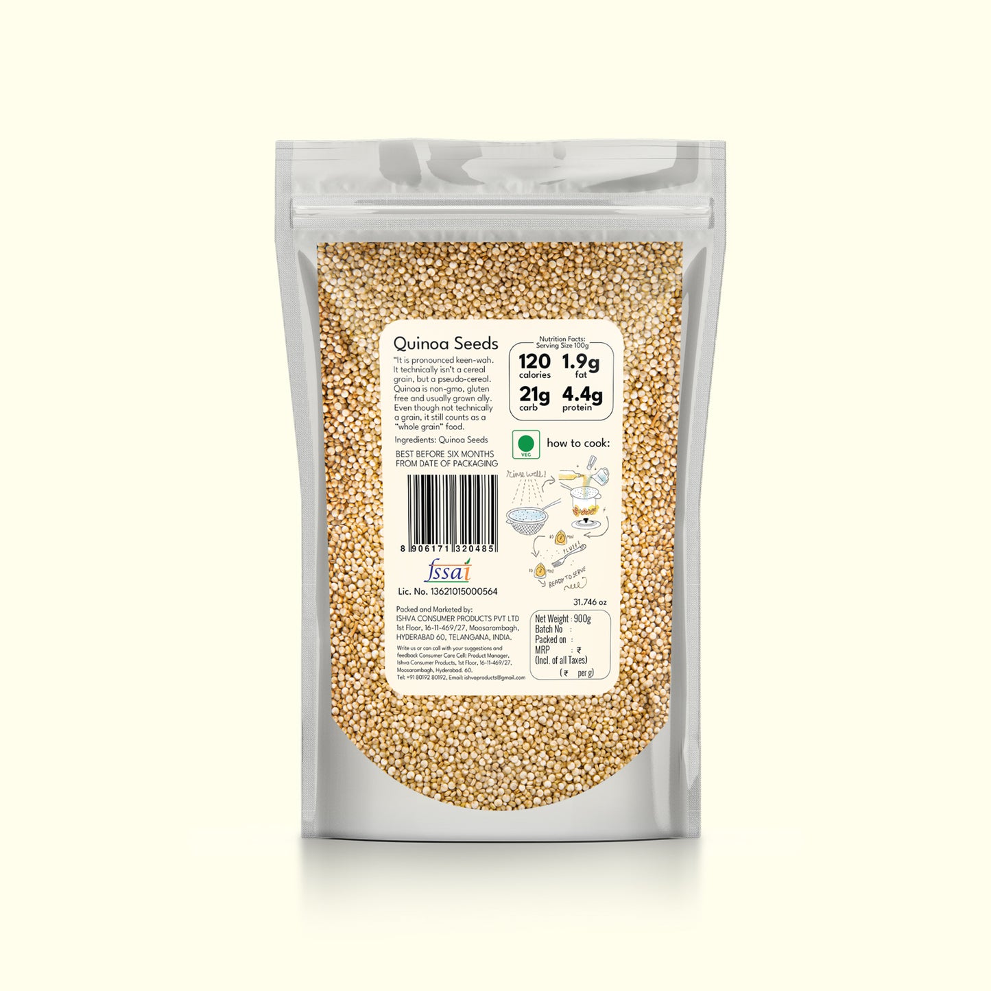 Ishva Quinoa Seeds 900g