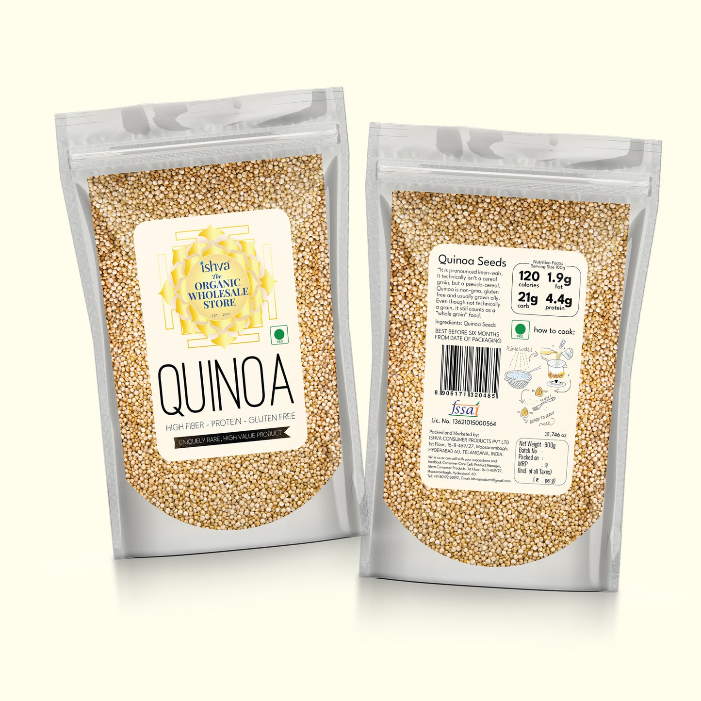 Ishva Quinoa Seeds 900g
